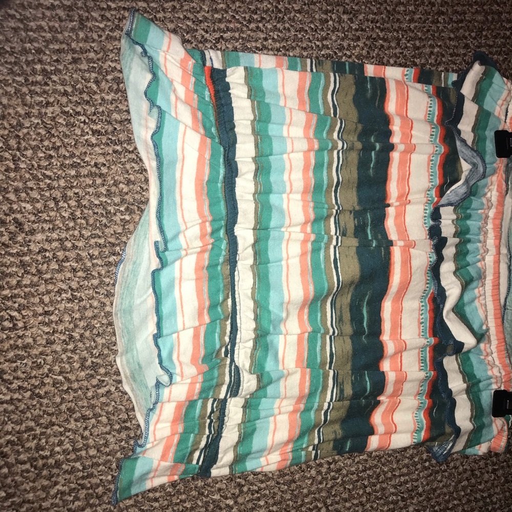 Strapless Cropped Striped Top